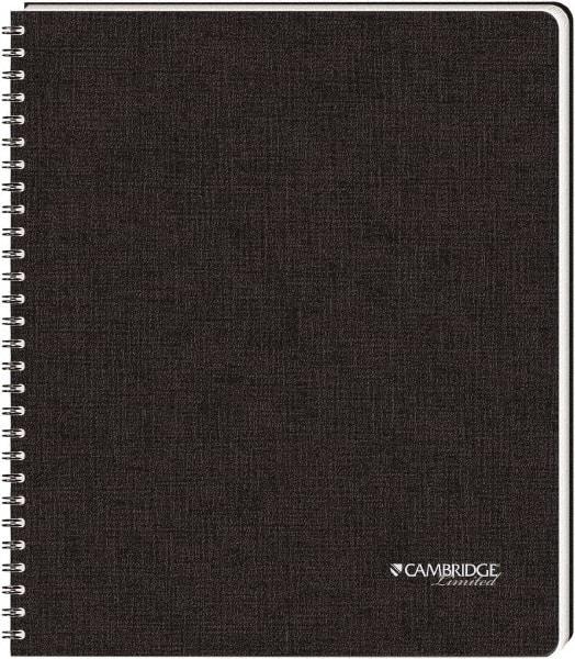 Cambridge Limited - 96 Sheet, 8-1/2 x 11", Legal (Style) Hardbound Notebook - Black - Exact Tool & Supply