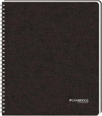 Cambridge Limited - 96 Sheet, 8-1/2 x 11", Legal (Style) Hardbound Notebook - Black - Exact Tool & Supply