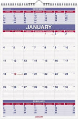 AT-A-GLANCE - 12 Sheet, 8-3/4 x 10", Wall Calendar - White - Exact Tool & Supply