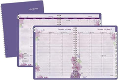 AT-A-GLANCE - 312 Sheet, 8-1/2 x 11", Weekly/Monthly Planner - Purple - Exact Tool & Supply