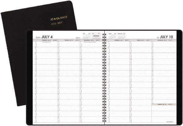 AT-A-GLANCE - 26 Sheet, 5-1/2 x 8-1/2", Accounting Book - Black - Exact Tool & Supply