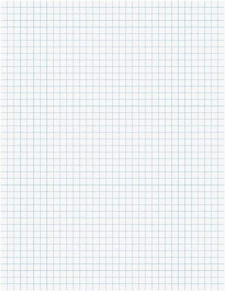 TOPS - 50 Sheet, 8-1/2 x 11", Quadrille Quadrille Pads - White - Exact Tool & Supply