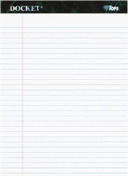 TOPS - 50 Sheet, 7-7/8 X 10", Legal/Wide (Style) Perforated Style Ruled Pads - White - Exact Tool & Supply