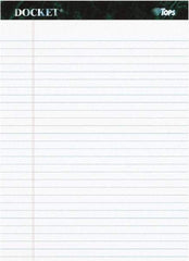 TOPS - 50 Sheet, 7-7/8 X 10", Legal/Wide (Style) Perforated Style Ruled Pads - White - Exact Tool & Supply