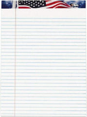 TOPS - 50 Sheet, 8-1/2 x 11", Legal/Wide (Style) Writing Pad - Red, White & Blue - Exact Tool & Supply