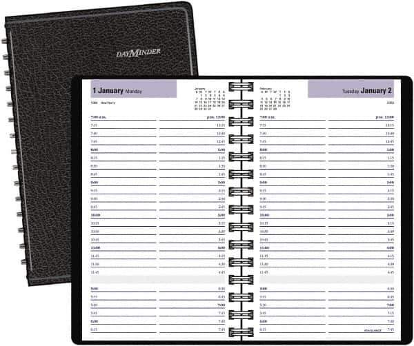 DayMinder - 312 Sheet, 11 x 17", Accounting Book - Black - Exact Tool & Supply