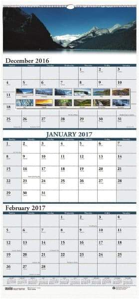 House of Doolittle - 12 Sheet, 9-1/4 x 11-7/8", Wall Calendar - Exact Tool & Supply