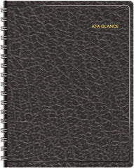 AT-A-GLANCE - 365 Sheet, 8-1/2 x 11", Appointment Book - Black - Exact Tool & Supply