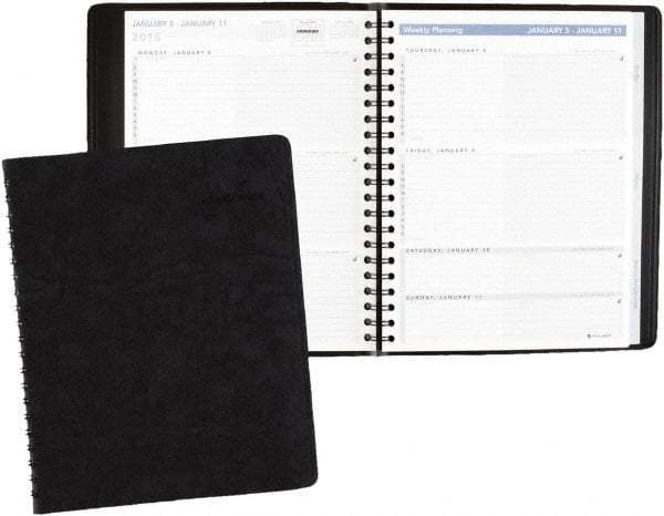 AT-A-GLANCE - 26 Sheet, 8-1/4 x 10-7/8", Appointment Book - Black - Exact Tool & Supply
