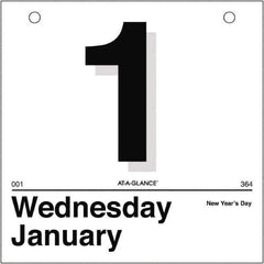 AT-A-GLANCE - 365 Sheet, 8-1/2 x 11", Wall Calendar Refill - White - Exact Tool & Supply