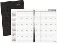 DayMinder - 24 Sheet, 7-7/8 x 11-7/8", Monthly Planner - Black - Exact Tool & Supply