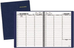 AT-A-GLANCE - 128 Sheet, 8-1/4 x 10-7/8", Weekly Planner - Navy - Exact Tool & Supply