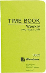 Wilson Jones - 36 Sheet, 4-1/8 x 6-3/4", Foreman\x92s Time Book - White - Exact Tool & Supply
