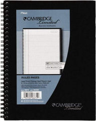 Cambridge - 80 Sheet, 4 x 8", Legal (Style) Meeting Notebook - Black - Exact Tool & Supply