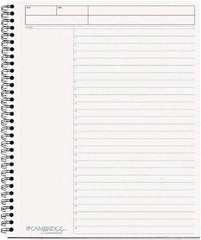 Cambridge - 80 Sheet, 8-1/2 x 11", Business Notebook - Black - Exact Tool & Supply