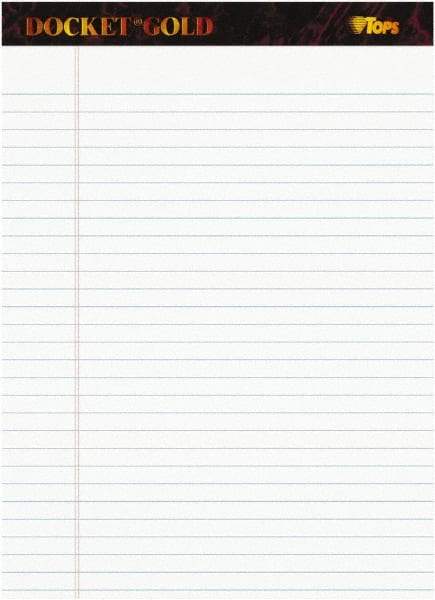 TOPS - 50 Sheet, 8-1/2 x 11-3/4", Legal/Wide (Style) Perforated Style Ruled Pads - White - Exact Tool & Supply