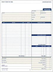 TOPS - 50 Sheet, 4-1/4 x 5-1/2", Invoice Book - Blue & White - Exact Tool & Supply