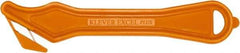 Klever Innovations - Recessed/Hook Blade Safety Cutter - 1-5/8" Carbon Steel Blade, Orange Nylon Handle, 1 Blade Included - Exact Tool & Supply