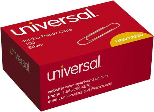 UNIVERSAL - 1-3/4" Wide Jumbo Binder Clip - Silver - Exact Tool & Supply