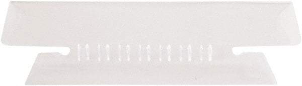 Pendaflex - 3-1/2" File Insert Label, 25 Tabs, Slide In, Hanging Divider - White Tabs, Clear Folder - Exact Tool & Supply