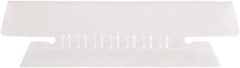 Pendaflex - 3-1/2" File Insert Label, 25 Tabs, Slide In, Hanging Divider - White Tabs, Clear Folder - Exact Tool & Supply