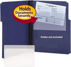 SMEAD - 5-9/16" Long x 9" Wide Label Holders Binder - Clear - Exact Tool & Supply