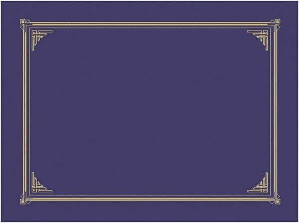 Geographic - 6 Piece Metallic Blue Document Holders-Certificate/Document - 9-3/4" High x 12-1/2" Wide - Exact Tool & Supply