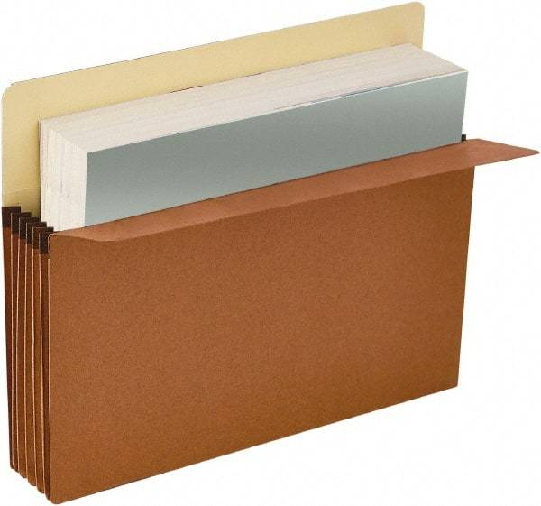 UNIVERSAL - 8-1/2 x 11", Letter Size, Redrope, 3-1/2" Expanding Wallet - Straight Tab Cut Location - Exact Tool & Supply