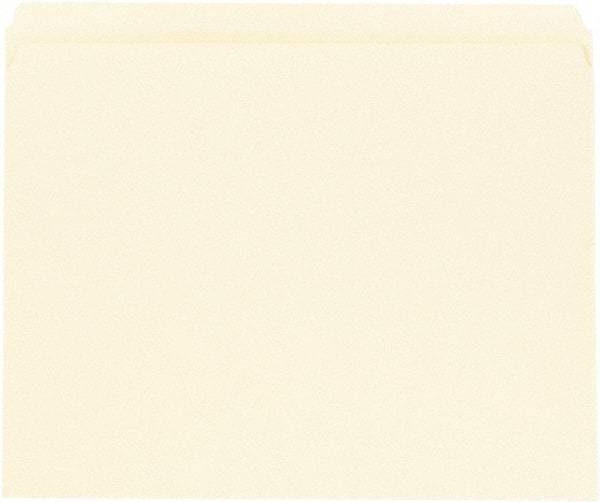UNIVERSAL - 8-1/2 x 11", Letter Size, Manila, File Folders with Top Tab - 11 Point Stock, Straight Tab Cut Location - Exact Tool & Supply