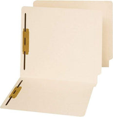 UNIVERSAL - 8-1/2 x 11", Letter Size, Manila, File Folders with End Tab - 11 Point Stock, Straight Tab Cut Location - Exact Tool & Supply