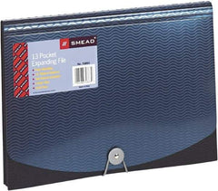 SMEAD - 8-1/2 x 11", Letter Size, Black/Blue, Expansion Folders - Exact Tool & Supply