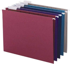 SMEAD - 8-1/2 x 11", Letter Size, Assorted Colors, Hanging File Folder - 11 Point Stock, 1/5 Tab Cut Location - Exact Tool & Supply