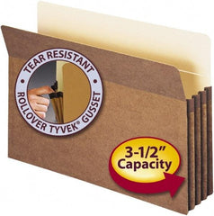SMEAD - 9-1/2 x 14-1/2", Legal, Redrope, Expansion Folders - 11 Point Stock, Straight Tab Cut Location - Exact Tool & Supply