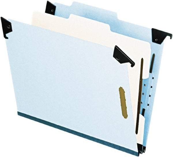 Pendaflex - 8-1/2 x 11", Letter Size, Blue, Hanging File Folder - 25 Point Stock, Right of Center Tab Cut Location - Exact Tool & Supply