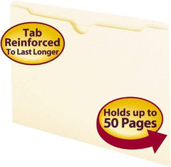 SMEAD - 9-1/2 x 14-1/2", Legal, Manila, File Jacket - 11 Point Stock, Straight Tab Cut Location - Exact Tool & Supply