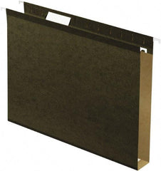 Pendaflex - 8-1/2 x 11", Letter Size, Standard Green, Hanging File Folder - 11 Point Stock, 1/5 Tab Cut Location - Exact Tool & Supply