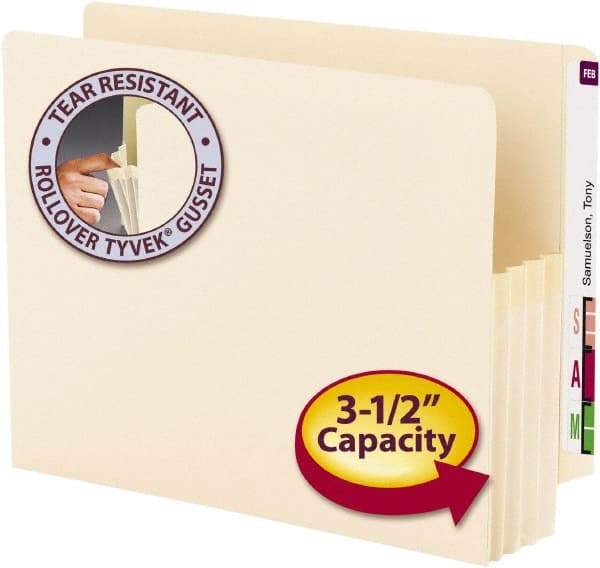 SMEAD - 8-1/2 x 11", Letter Size, Black & White, Expansion Folders - Straight Tab Cut Location - Exact Tool & Supply