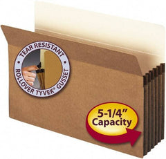 SMEAD - 9-1/2 x 14-1/2", Legal, Redrope, 5-1/4" Expanding Wallet - 11 Point Stock, Straight Tab Cut Location - Exact Tool & Supply