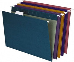 Pendaflex - 8-1/2 x 11", Letter Size, Assorted Colors, Hanging File Folder - 11 Point Stock, 1/5 Tab Cut Location - Exact Tool & Supply