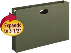 SMEAD - 9-1/2 x 14-1/2", Legal, Standard Green, Hanging File Folder - 11 Point Stock - Exact Tool & Supply