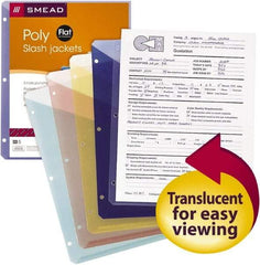 SMEAD - 8-1/2 x 11", Letter Size, Assorted Colors, Classification Folders with End Tab Fastener - Exact Tool & Supply