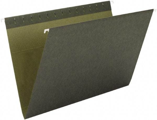 SMEAD - 8-1/2 x 11", Letter Size, Standard Green, Hanging File Folder - 11 Point Stock - Exact Tool & Supply