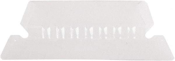 Pendaflex - 2" File Insert Label, 25 Tabs, Slide In, Hanging Divider - Clear Tabs, White Folder - Exact Tool & Supply