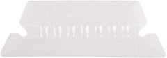 Pendaflex - 2" File Insert Label, 25 Tabs, Slide In, Hanging Divider - Clear Tabs, White Folder - Exact Tool & Supply