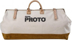 Proto - 1 Pocket Polyester/Leather Tool Bag - 17" Wide x 27" Deep x 12" High - Exact Tool & Supply
