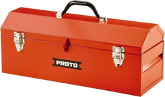 Proto - Hip-Roof Tool Box - 19" Wide x 7" Deep x 7" High, Steel, Safety Red - Exact Tool & Supply