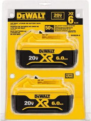 DeWALT - 20 Volt Lithium-Ion Power Tool Battery - 6 Ahr Capacity, 1 hr Charge Time, Series 20V Max - Exact Tool & Supply