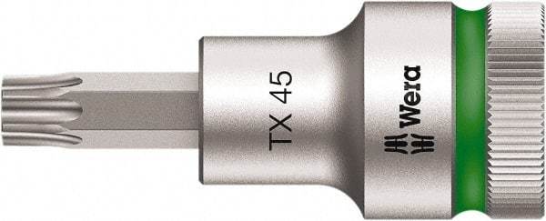 Wera - 1/2" Drive, T25 Torx Bit Socket - 5-33/64" OAL - Exact Tool & Supply