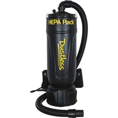 Dustless Technologies - 2.5 Gal, Polyethylene Tank, Dry, HEPA Backpack Vacuum - 11.6 Amps - Exact Tool & Supply