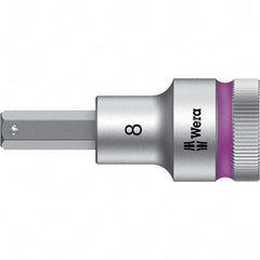 Wera - 1/2" Drive, 8mm Hex Bit Socket - 2-23/64" OAL - Exact Tool & Supply